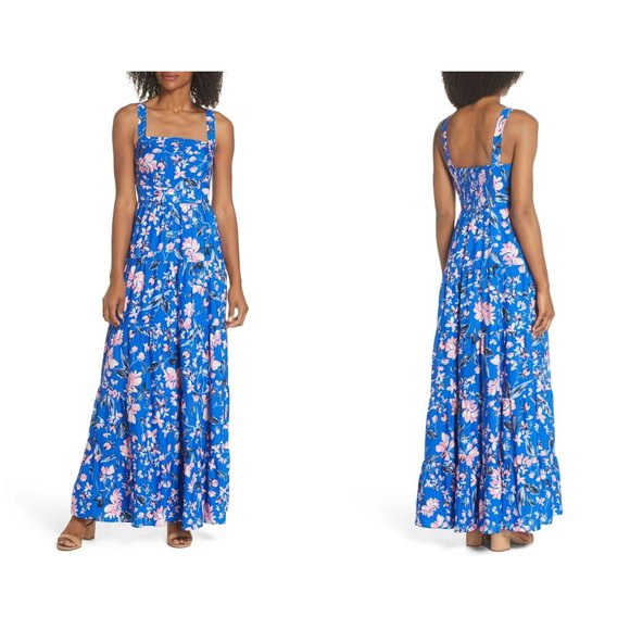 Eliza J Dresses & Skirts - NEW Women's Eliza J Size 16 Floral Tiered Maxi Dress,  - Blue MSRP $168